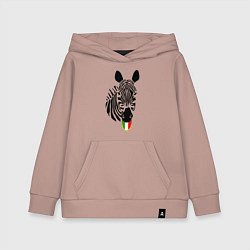 Толстовка детская хлопковая Juventus Zebra, цвет: пыльно-розовый
