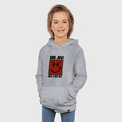 Толстовка детская хлопковая Bon Jovi: Have a nice day, цвет: меланж — фото 2