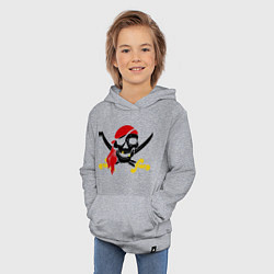 Толстовка детская хлопковая Пиратская футболка, цвет: меланж — фото 2