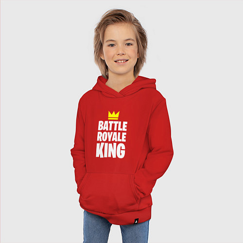 Детская толстовка-худи Battle Royale King / Красный – фото 3