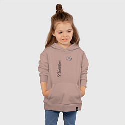Толстовка детская хлопковая Cadillac, цвет: пыльно-розовый — фото 2