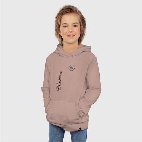 Детская толстовка-худи Cadillac / Пыльно-розовый – фото 3