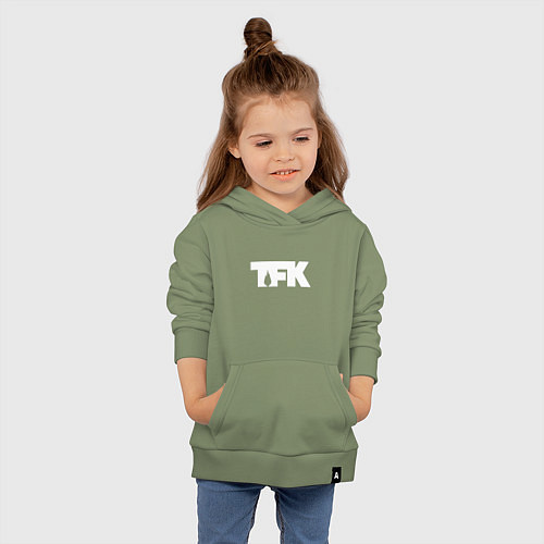 Детская толстовка-худи TFK: White Logo / Авокадо – фото 4