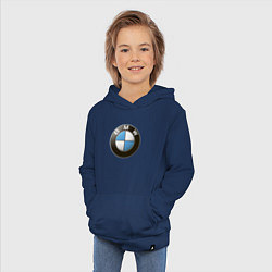 Толстовка детская хлопковая BMW, цвет: тёмно-синий — фото 2