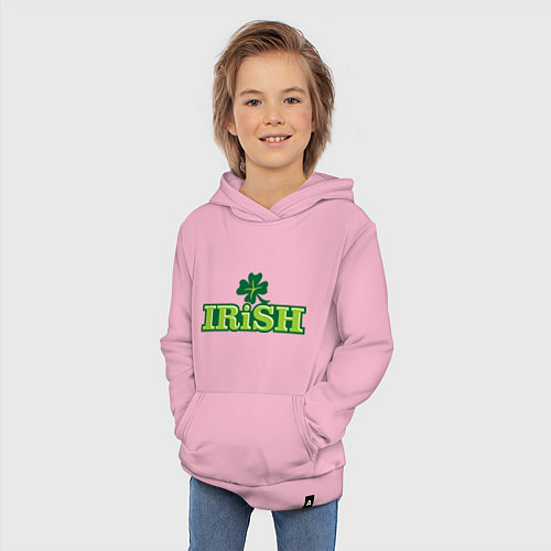 Детская толстовка-худи Ирландия / Светло-розовый – фото 3