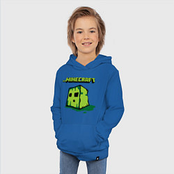 Толстовка детская хлопковая Minecraft Creeper, цвет: синий — фото 2
