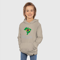 Толстовка детская хлопковая Brazil Country, цвет: миндальный — фото 2