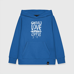 Толстовка детская хлопковая Ghouls Love Coffee, цвет: синий