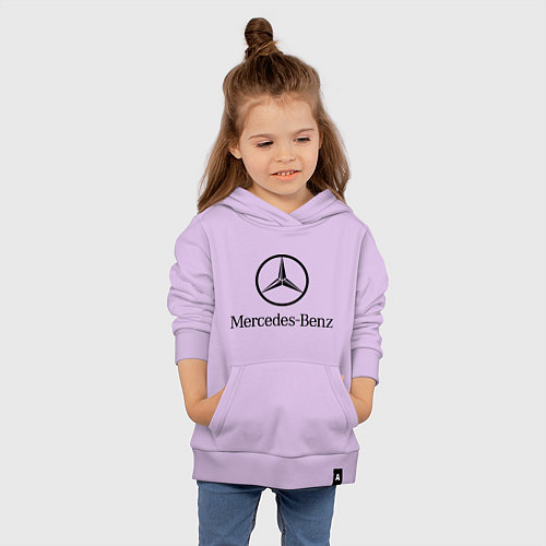 Детская толстовка-худи Logo Mercedes-Benz / Лаванда – фото 4