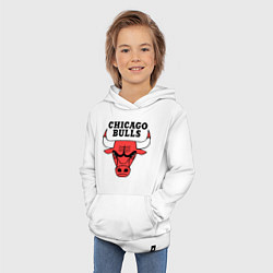 Толстовка детская хлопковая Chicago Bulls цвета белый — фото 2