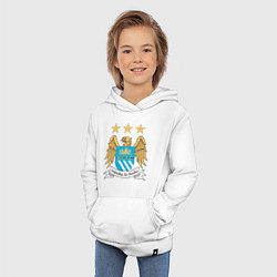 Толстовка детская хлопковая Manchester City FC, цвет: белый — фото 2