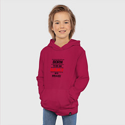 Толстовка детская хлопковая Born to be an ARMY BTS, цвет: маджента — фото 2