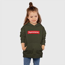 Толстовка детская хлопковая Suprememe, цвет: хаки — фото 2