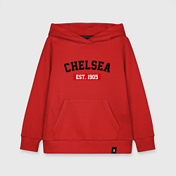 Толстовка детская хлопковая FC Chelsea Est. 1905, цвет: красный