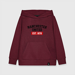 Детская толстовка-худи FC Manchester United Est. 1878