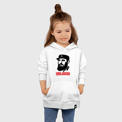 Толстовка детская хлопковая Fidel Castro цвета белый — фото 2