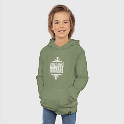 Толстовка детская хлопковая Harvest Themselves, цвет: авокадо — фото 2
