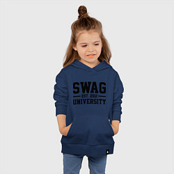 Толстовка детская хлопковая Swag University, цвет: тёмно-синий — фото 2