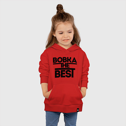 Детская толстовка-худи Вовка the best / Красный – фото 4