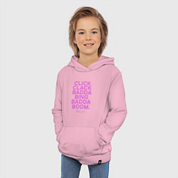 Толстовка детская хлопковая Click Clack Black Pink, цвет: светло-розовый — фото 2