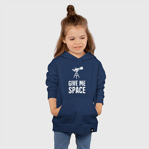 Детская толстовка-худи Give me Space / Тёмно-синий – фото 4