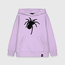 Толстовка детская хлопковая Черный паук, цвет: лаванда
