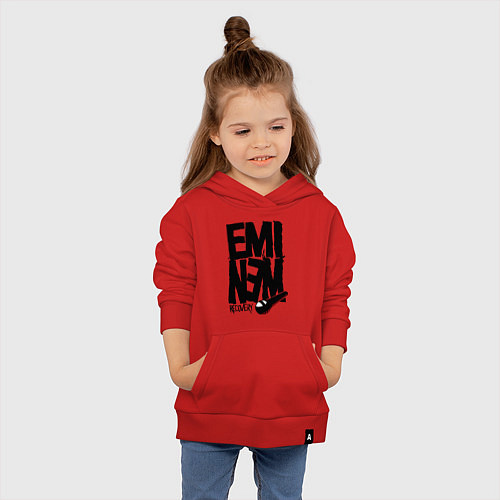 Детская толстовка-худи Eminem recovery / Красный – фото 4