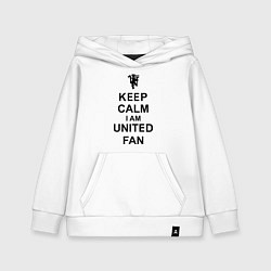 Детская толстовка-худи Keep Calm & United fan
