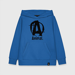 Толстовка детская хлопковая Animal Logo, цвет: синий
