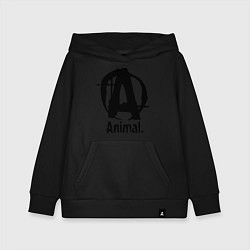 Толстовка детская хлопковая Animal Logo, цвет: черный