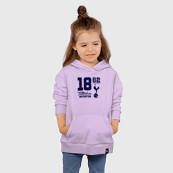 Толстовка детская хлопковая FC Tottenham 1882, цвет: лаванда — фото 2