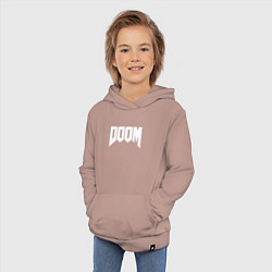 Толстовка детская хлопковая DOOM, цвет: пыльно-розовый — фото 2