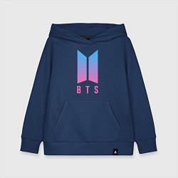 Толстовка детская хлопковая BTS: Neon V, цвет: тёмно-синий