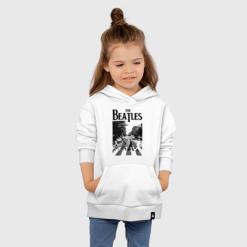 Детская толстовка-худи The Beatles: Mono Abbey Road / Белый – фото 4
