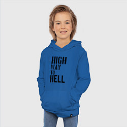 Толстовка детская хлопковая High way to hell, цвет: синий — фото 2