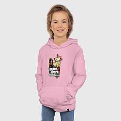 Толстовка детская хлопковая GTA 5: Man & Dog, цвет: светло-розовый — фото 2
