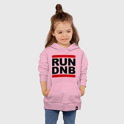 Толстовка детская хлопковая RUN DNB, цвет: светло-розовый — фото 2