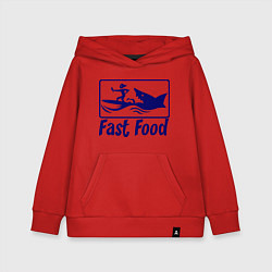 Детская толстовка-худи Shark fast food