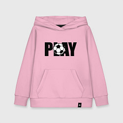 Толстовка детская хлопковая Play Football, цвет: светло-розовый