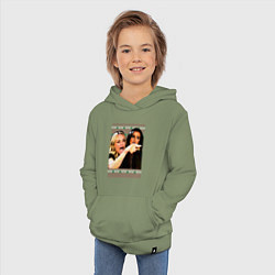 Толстовка детская хлопковая Woman Yelling at a Cat, цвет: авокадо — фото 2