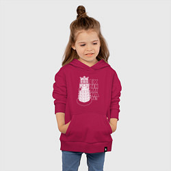 Толстовка детская хлопковая Доктор Кто, Далеки, цвет: маджента — фото 2