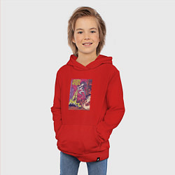 Толстовка детская хлопковая Единорог Атакует, цвет: красный — фото 2