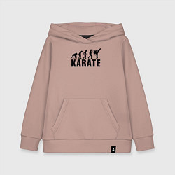 Толстовка детская хлопковая Karate Evolution, цвет: пыльно-розовый
