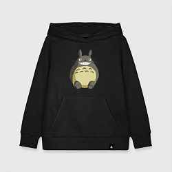 Толстовка детская хлопковая Тоторо, цвет: черный