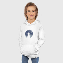 Толстовка детская хлопковая Night Cat, цвет: белый — фото 2