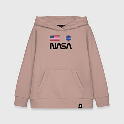 Толстовка детская хлопковая NASA НАСА, цвет: пыльно-розовый