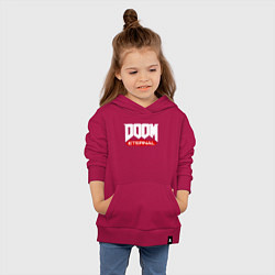 Толстовка детская хлопковая DOOM, цвет: маджента — фото 2