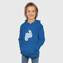 Толстовка детская хлопковая Float like a butterfly, цвет: синий — фото 2