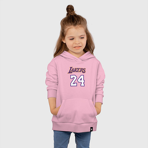 Детская толстовка-худи Lakers 24 / Светло-розовый – фото 4