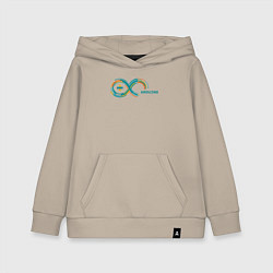 Толстовка детская хлопковая Arduino, цвет: миндальный